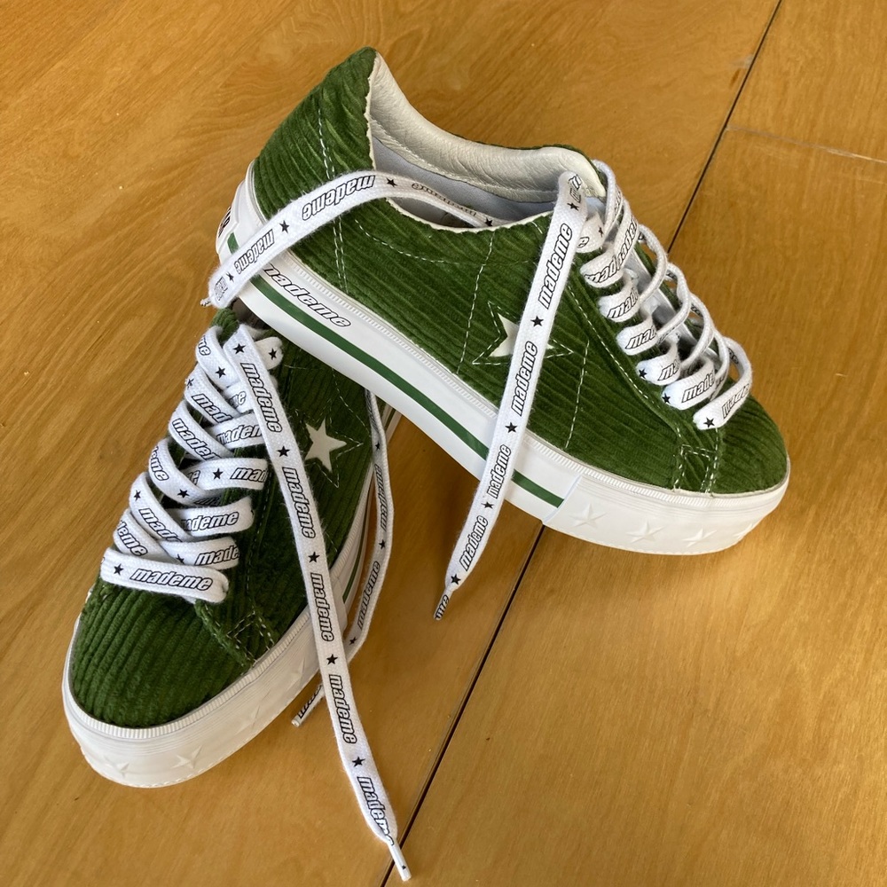 One Star X Mademe platform corduroy converse